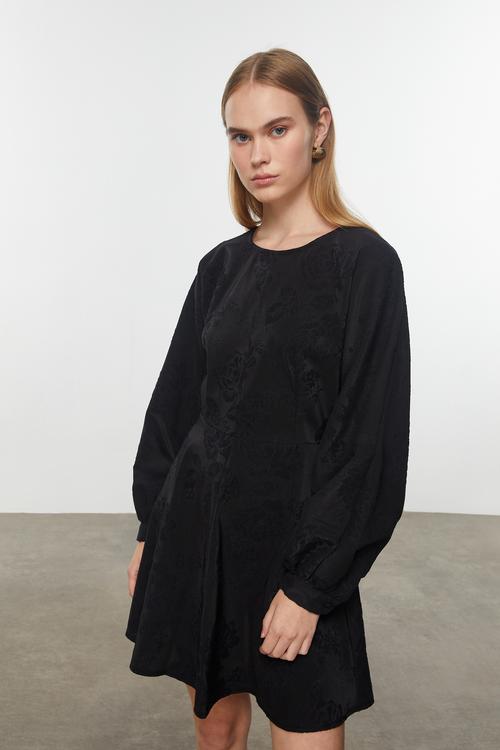  ÇİÇEKLİ MİNİ KLOŞ ELBİSE