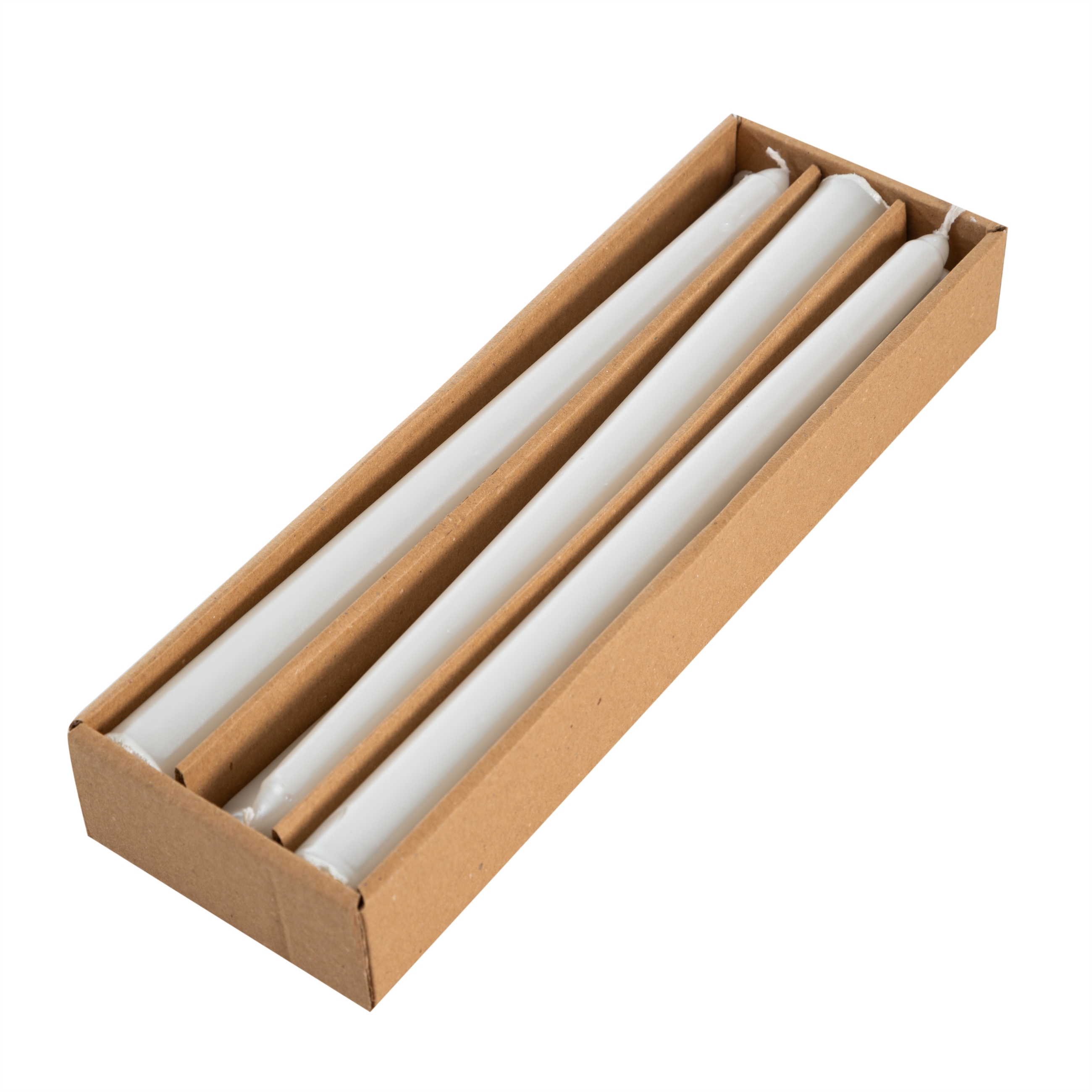 6LI ŞAMDAN MUM SEDEF BEYAZ 25CM