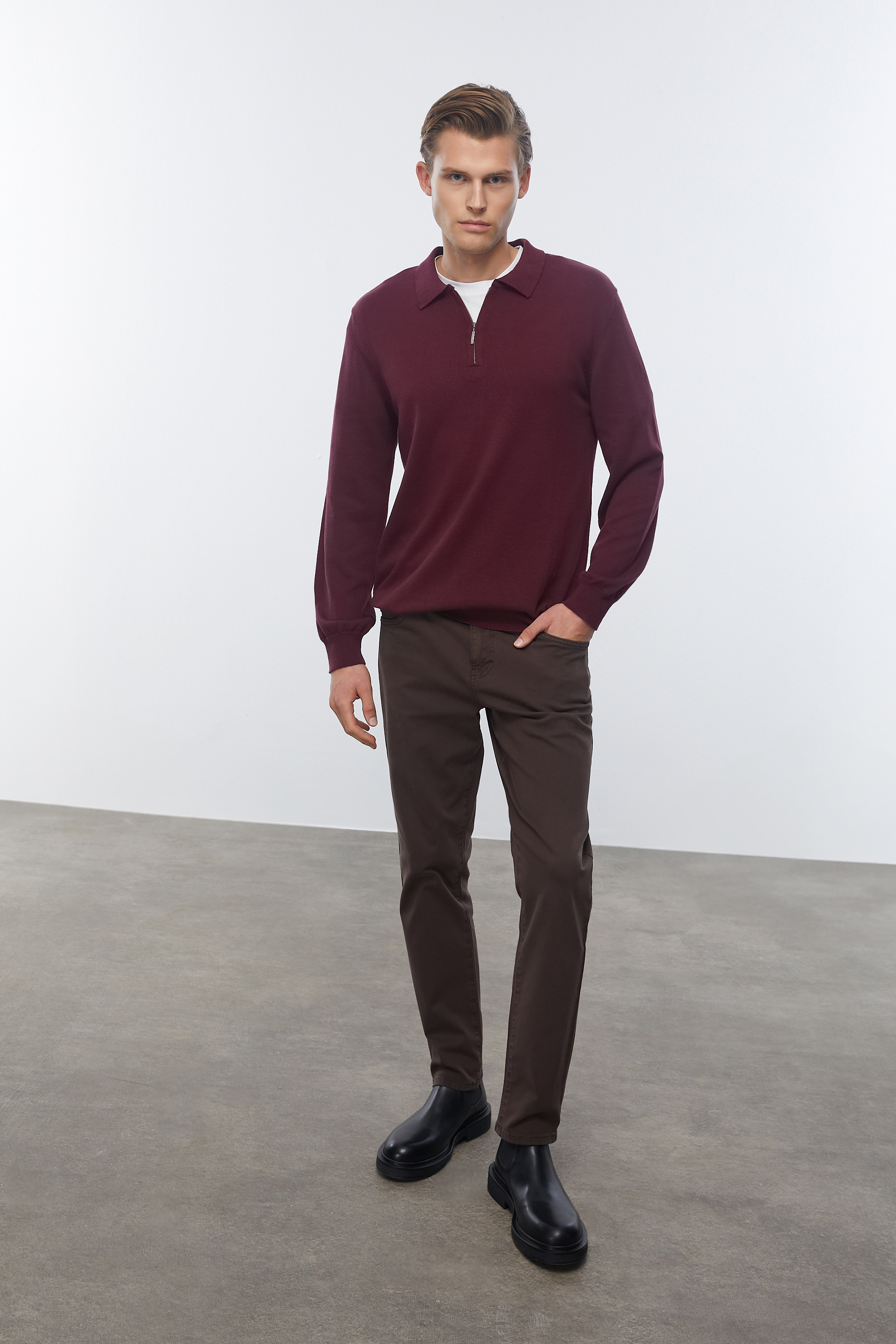 FERMUARLI POLO YAKA KAZAK