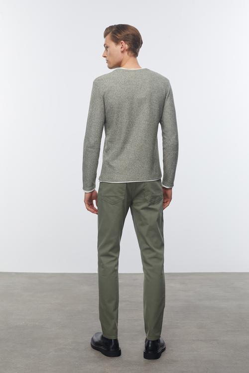  DOKULU BİSİKLET YAKA KAZAK