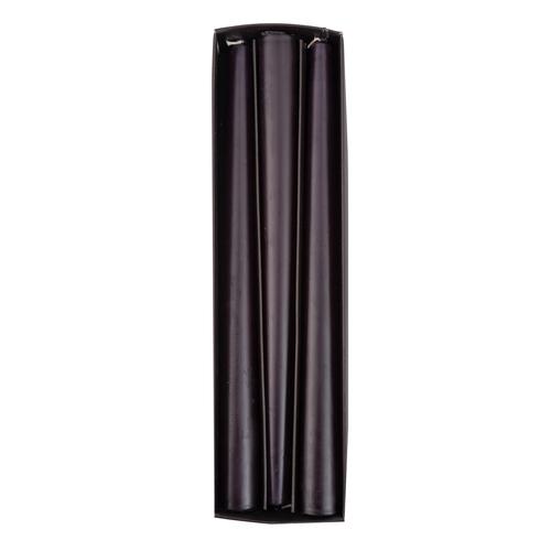  6LI ŞAMDAN MUM SIYAH 25CM