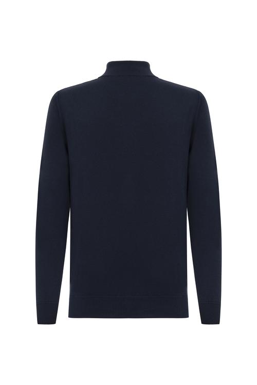  DİK YAKA YARIM FERMUARLI KAZAK