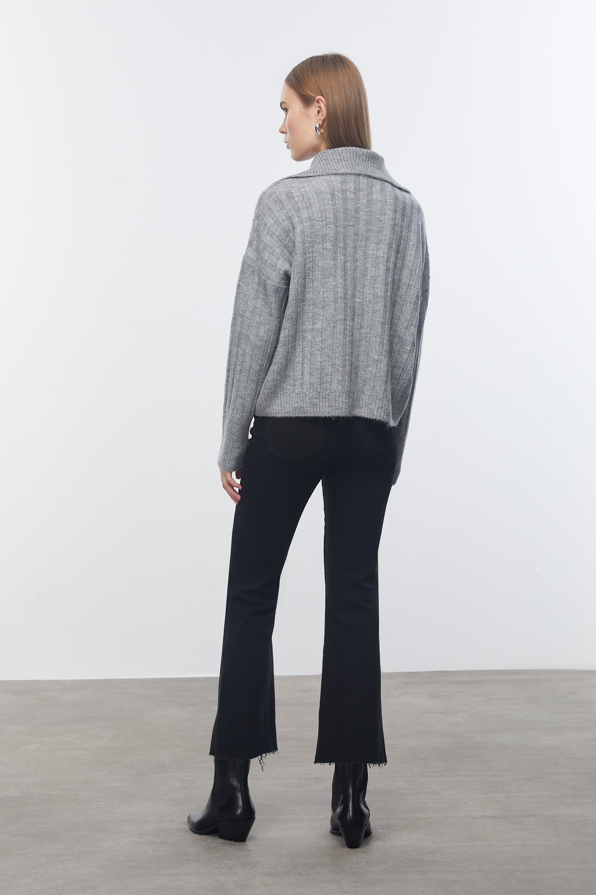 FERMUARLI TRİKO KAZAK