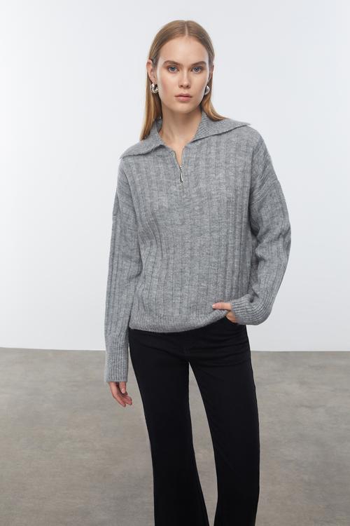  FERMUARLI TRİKO KAZAK