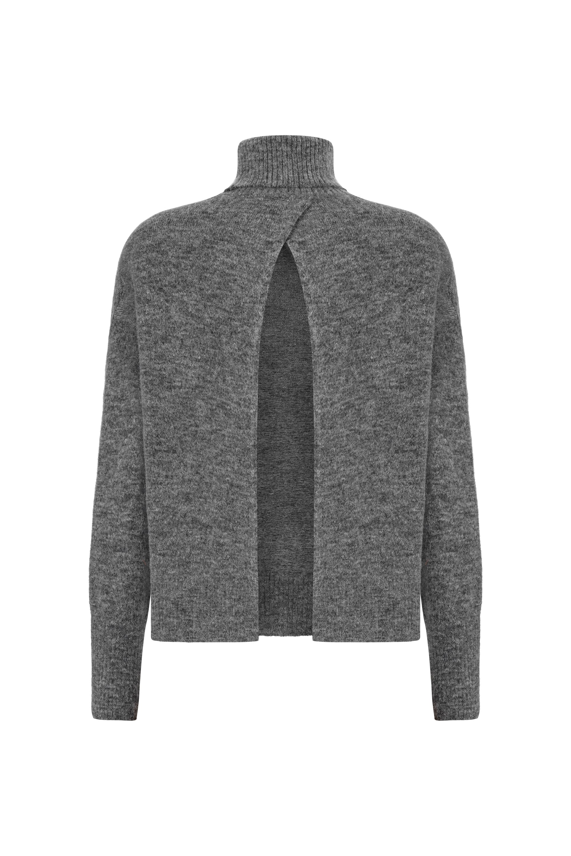 ALPAKA YÜN KARIŞIMLI SIRT DEKOLTELİ KAZAK