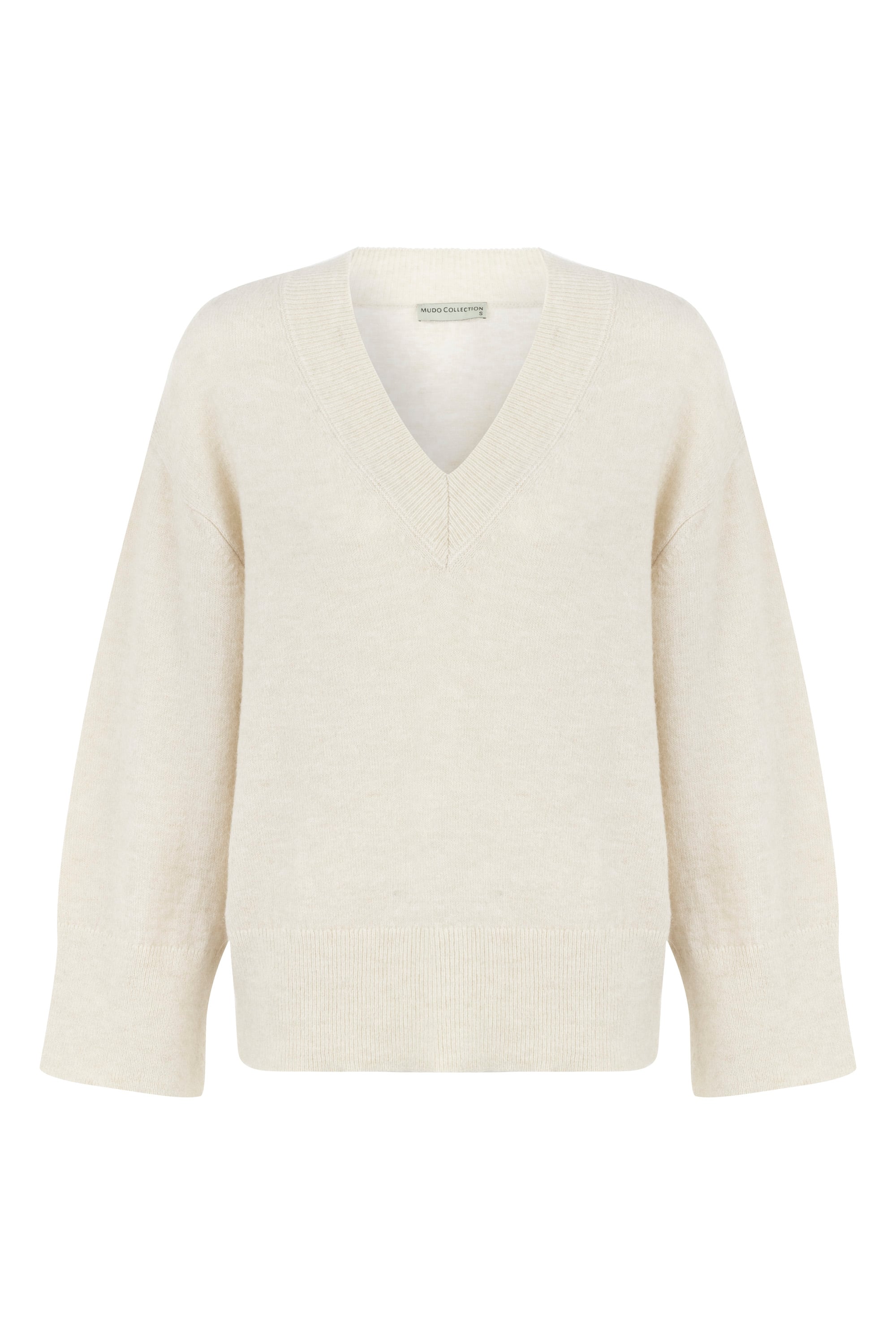 ALPAKA YÜN KARIŞIMLI V YAKA TRİKO KAZAK