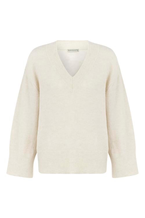  ALPAKA YÜN KARIŞIMLI V YAKA TRİKO KAZAK