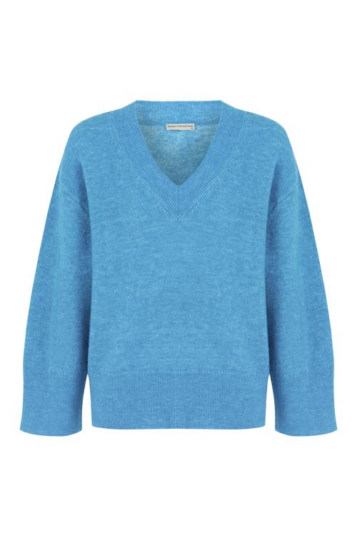  ALPAKA YÜN KARIŞIMLI V YAKA TRİKO KAZAK