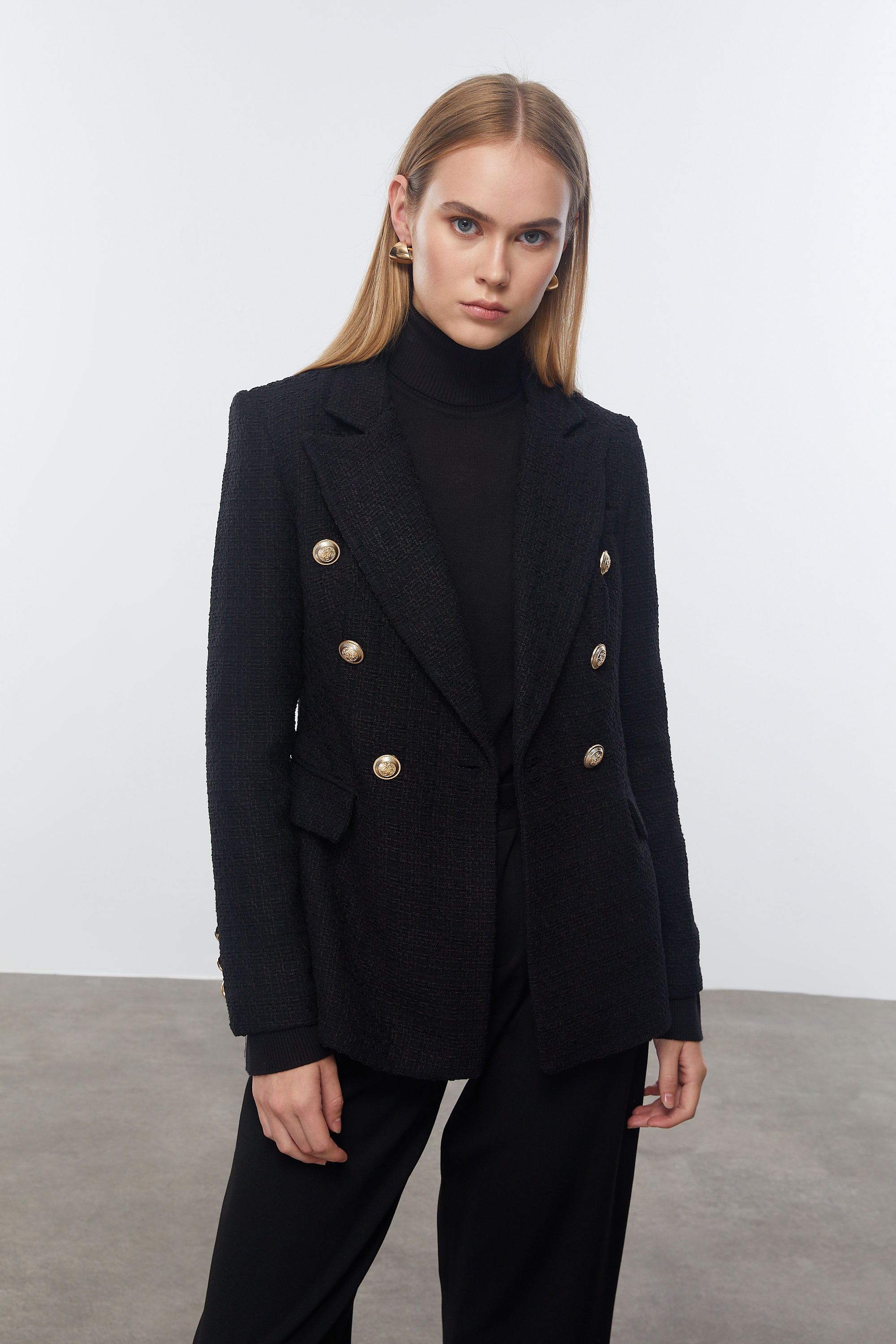 KRUVAZE KESİM TÜVİT BLAZER CEKET