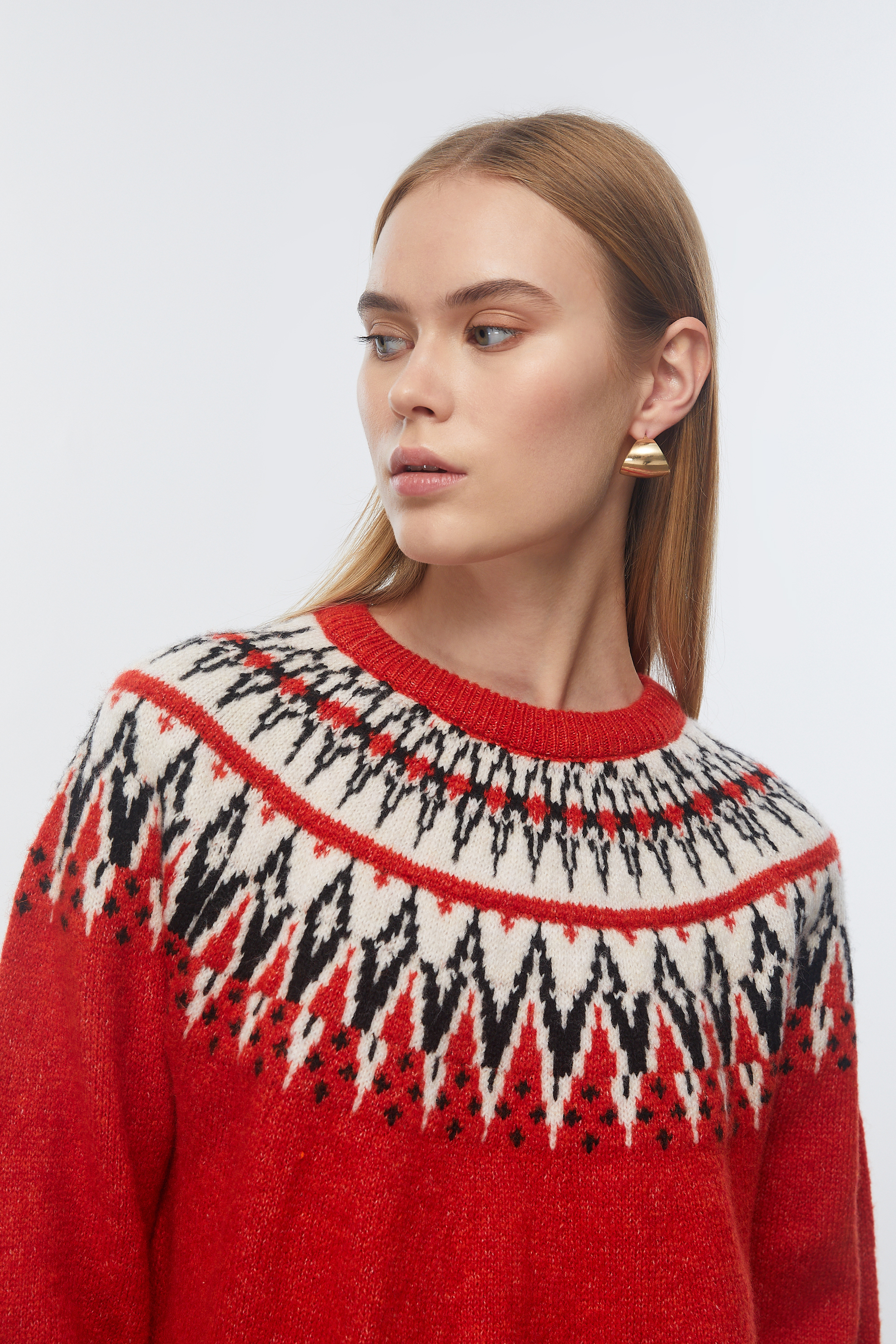 JAKARLI TRİKO KAZAK