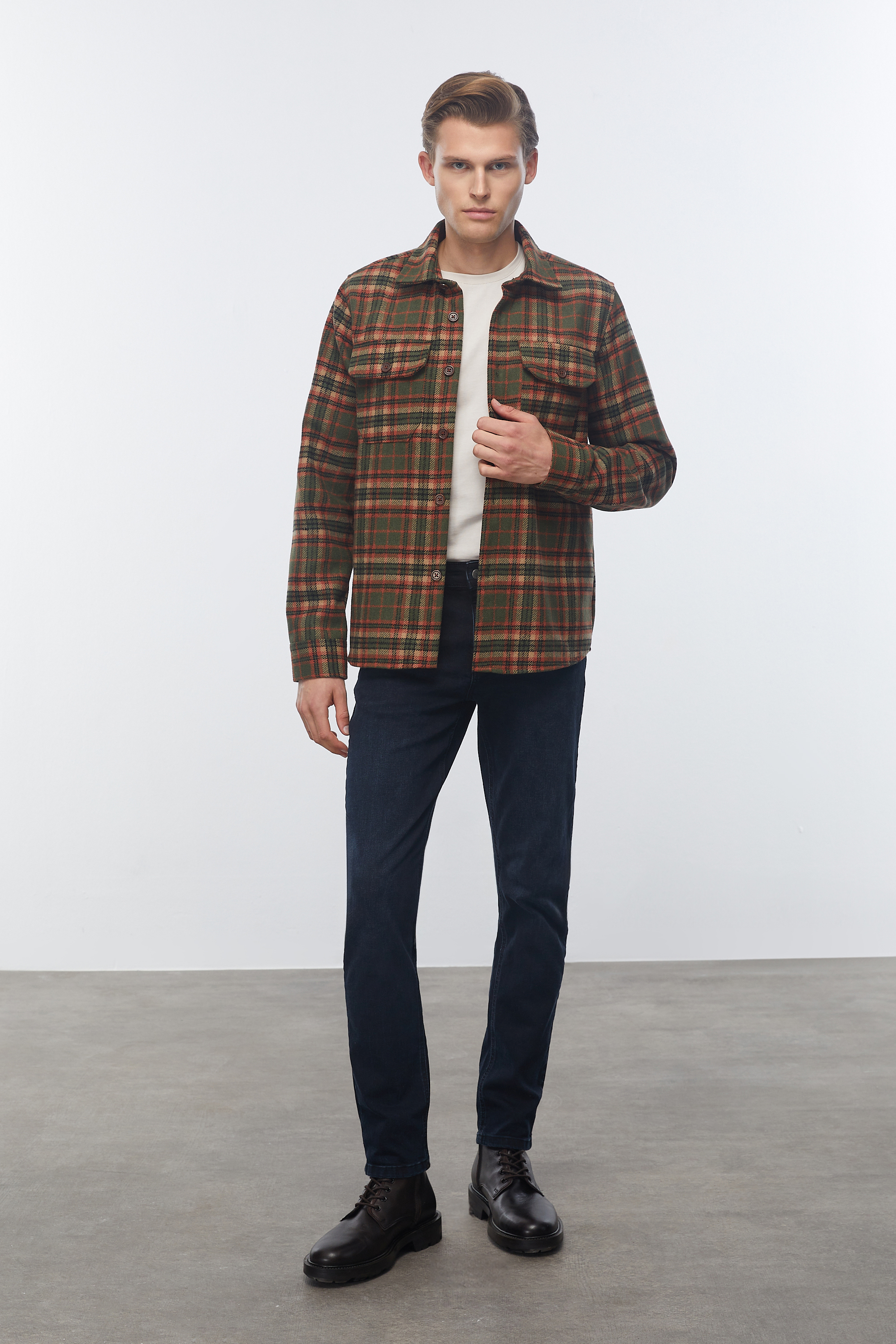 YÜN KARIŞIMLI EKOSELİ CEKET