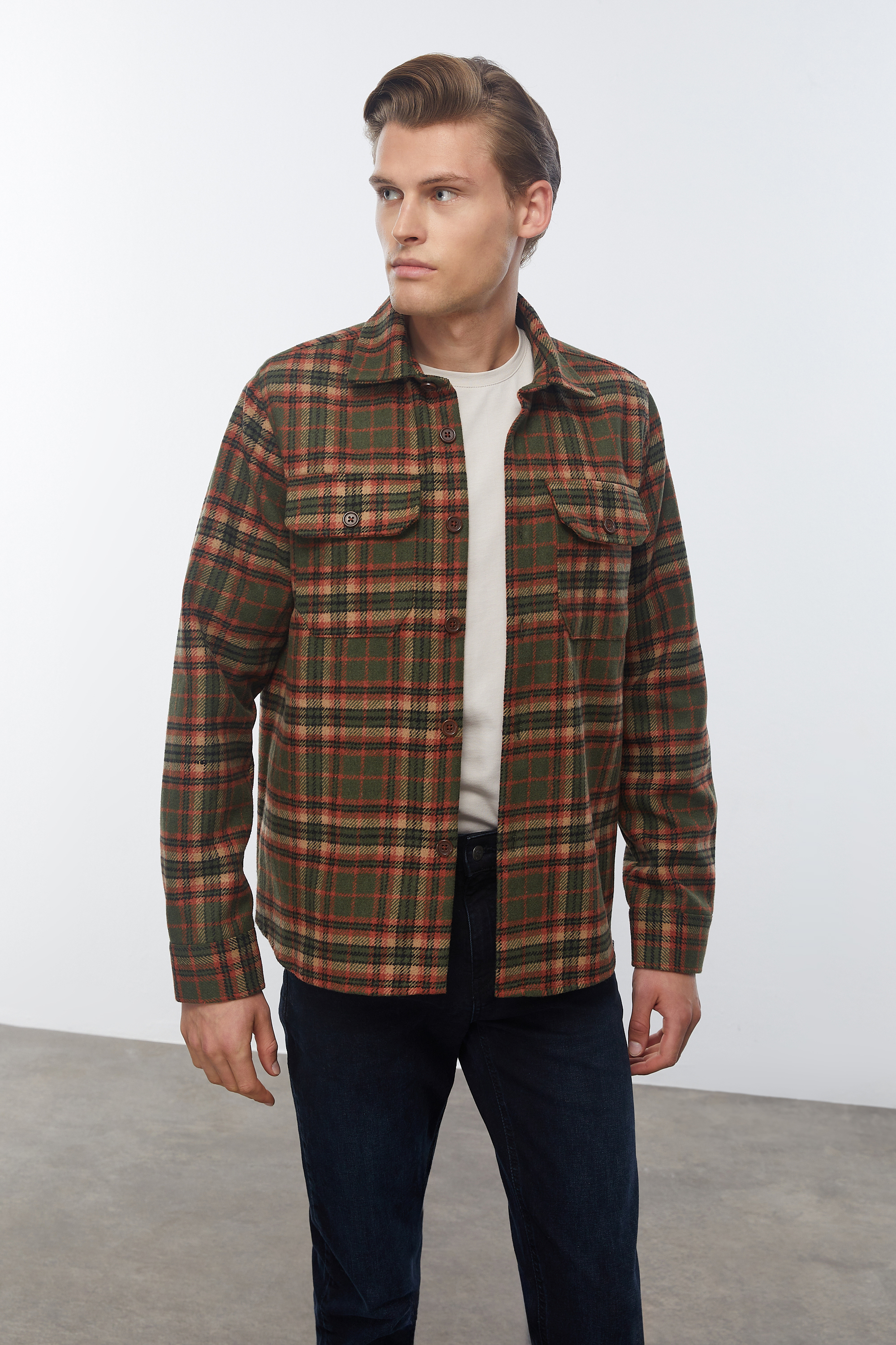 YÜN KARIŞIMLI EKOSELİ CEKET