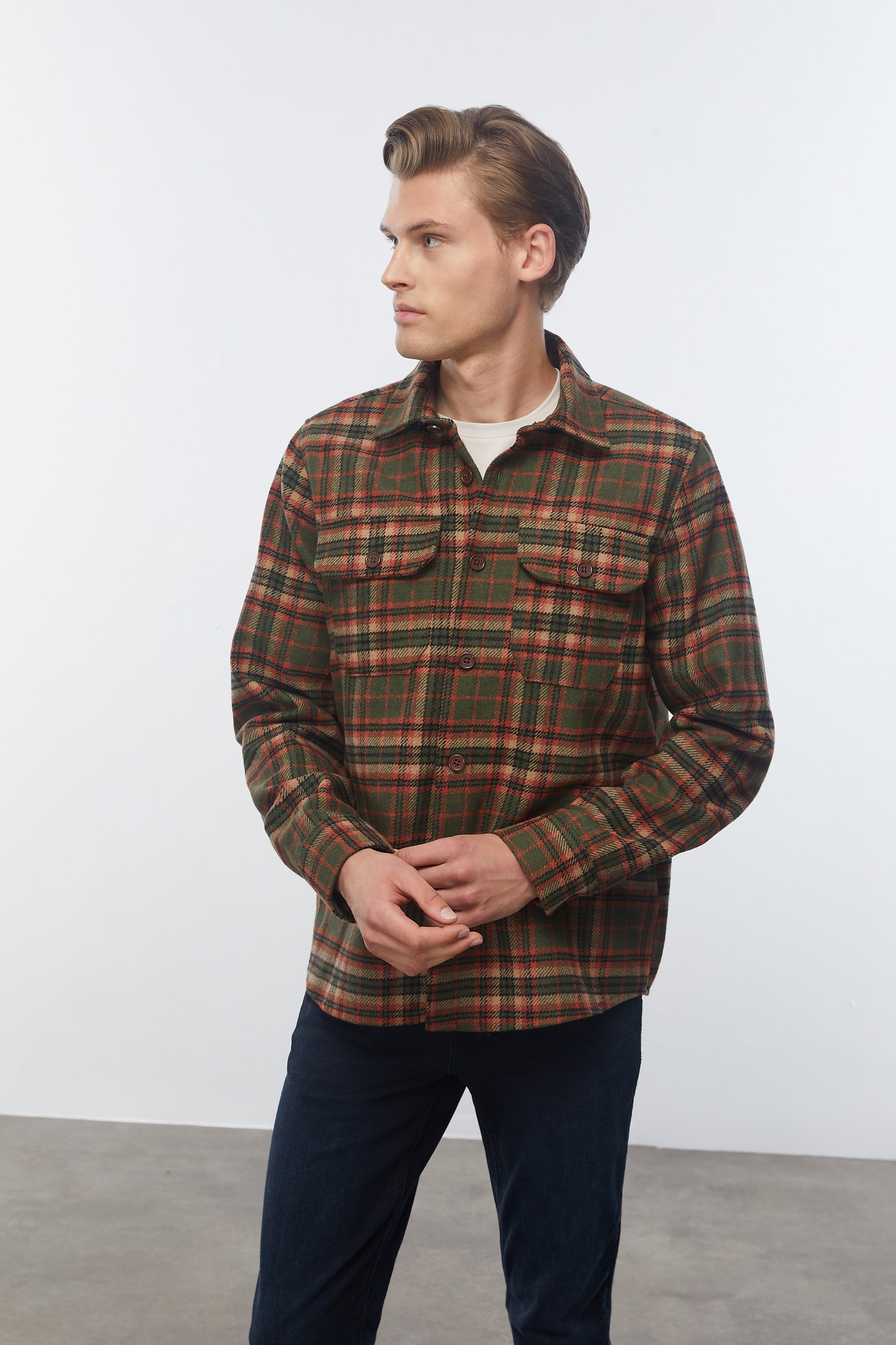 YÜN KARIŞIMLI EKOSELİ CEKET