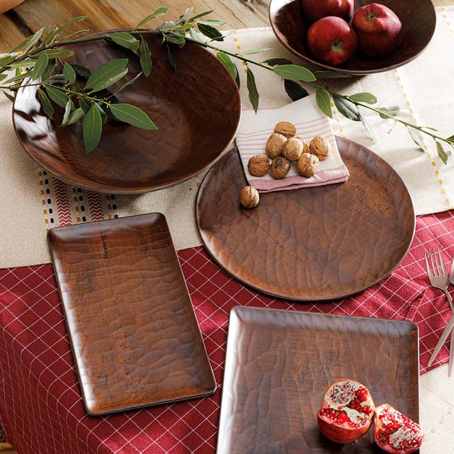 WOOD TOUCH DİKDÖRTGEN SUNUM 32CM | mudo