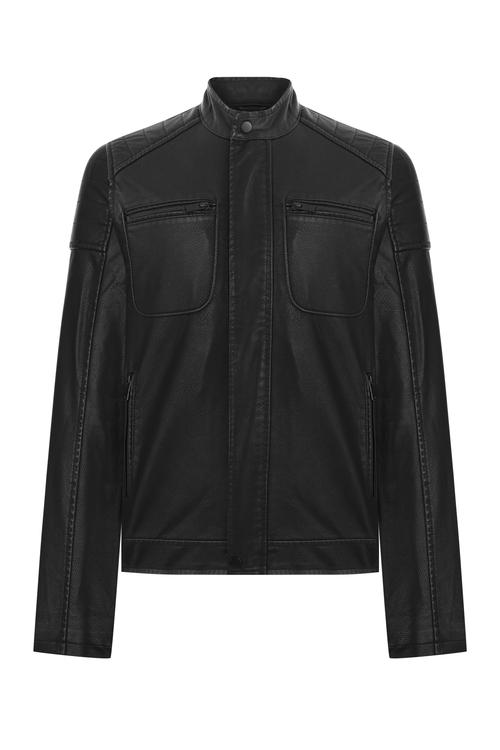  DERİ GÖRÜNÜMLÜ CASUAL CEKET