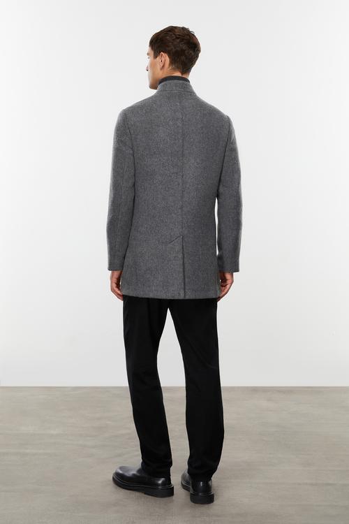  YÜN KARIŞIMLI DİK YAKA KAŞE KABAN