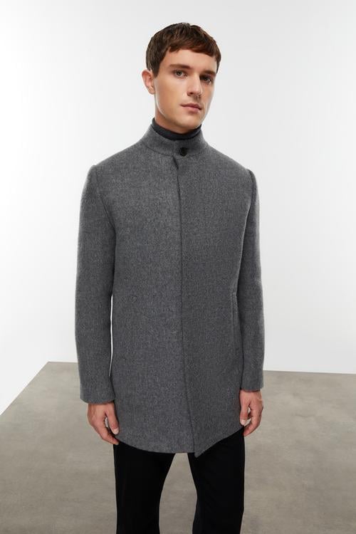  YÜN KARIŞIMLI DİK YAKA KAŞE KABAN