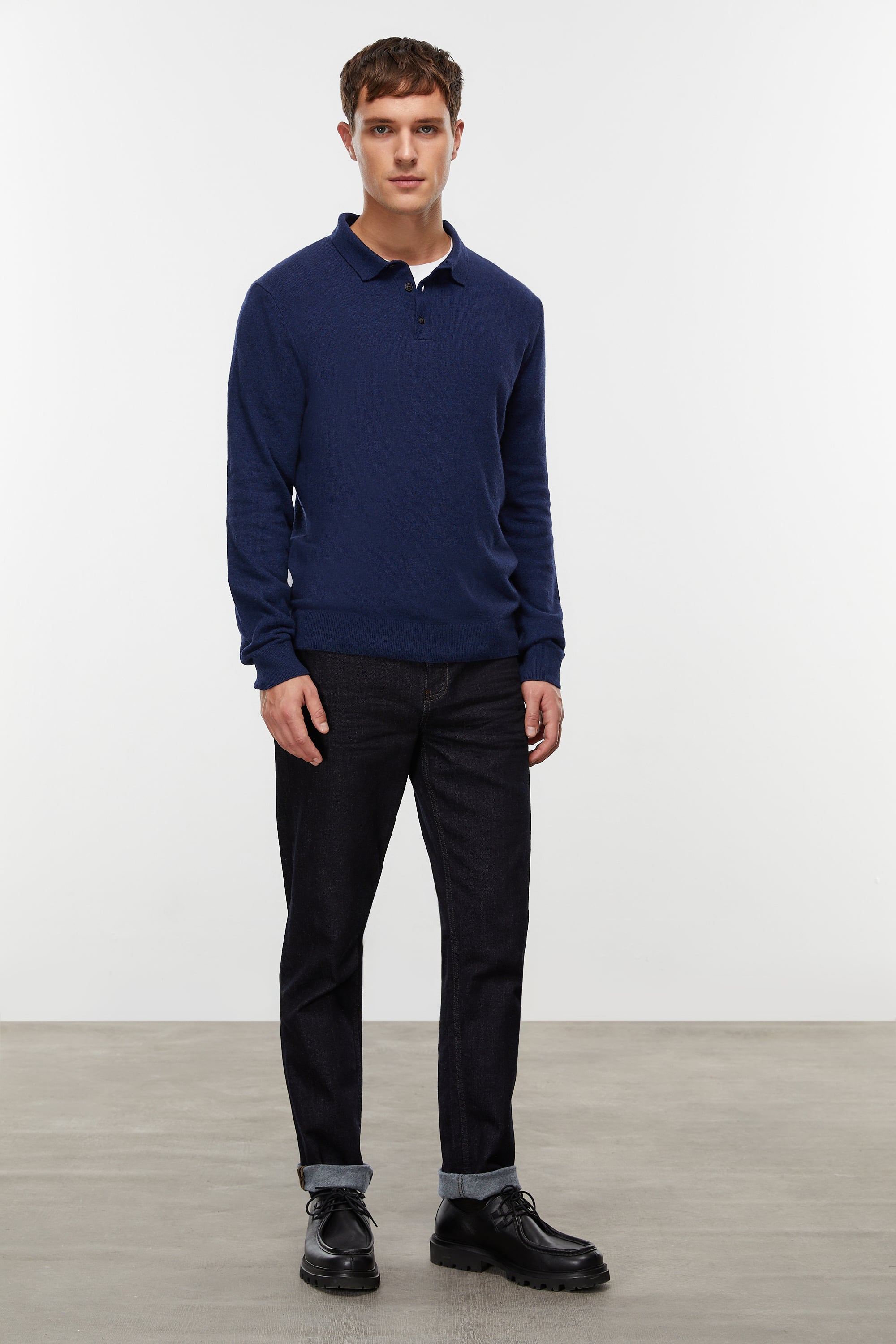 YÜN KARIŞIMLI POLO YAKA TRİKO KAZAK