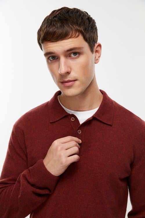  YÜN KARIŞIMLI POLO YAKA TRİKO KAZAK