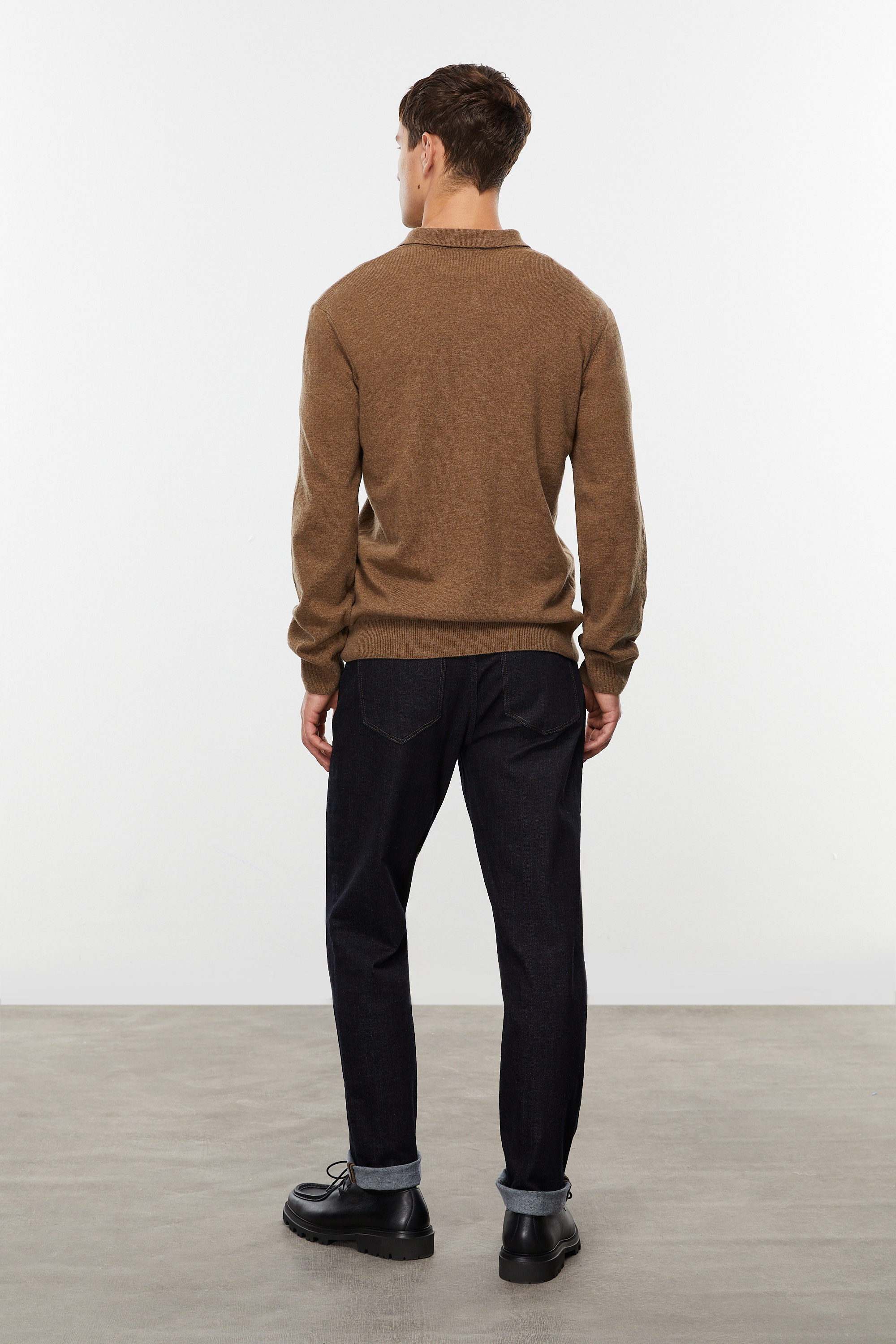 YÜN KARIŞIMLI POLO YAKA TRİKO KAZAK