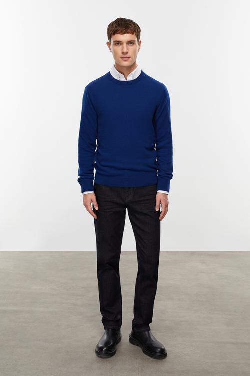  BİSİKLET YAKA YÜN KARIŞIMLI TRİKO KAZAK