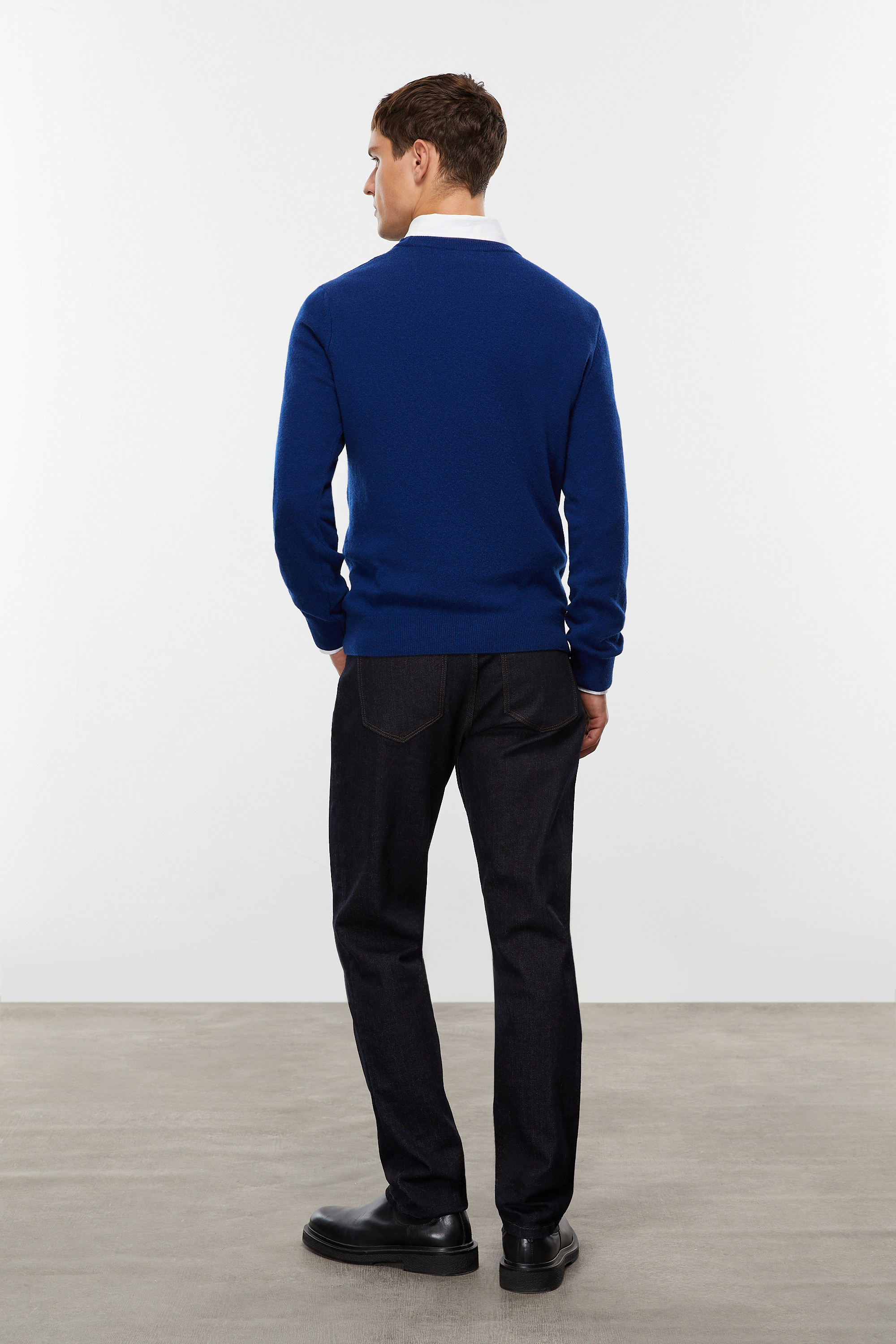 BİSİKLET YAKA YÜN KARIŞIMLI TRİKO KAZAK