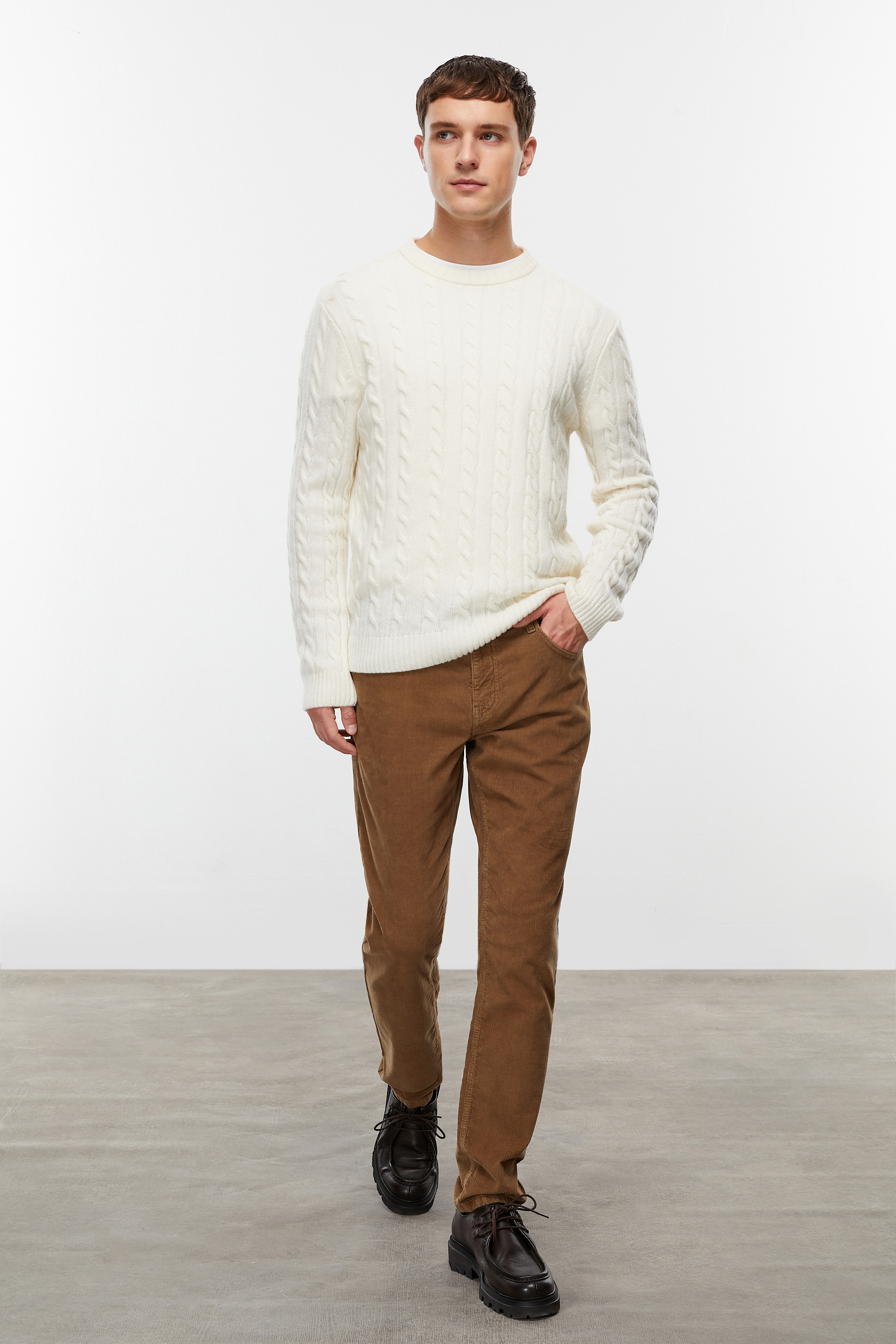 YÜN KARIŞIMLI SAÇ ÖRGÜ TRİKO KAZAK