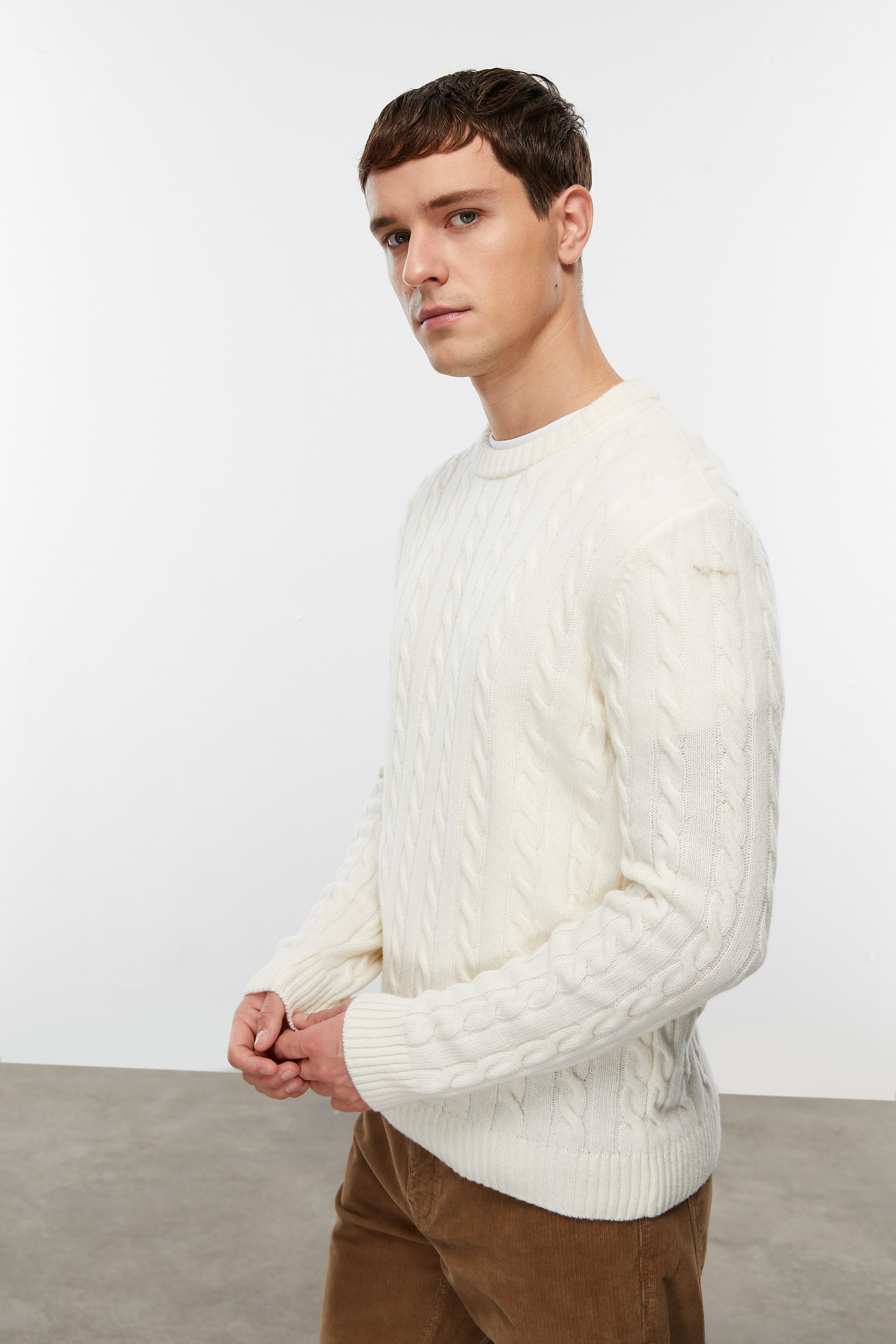 YÜN KARIŞIMLI SAÇ ÖRGÜ TRİKO KAZAK