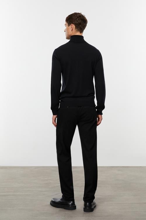  BALIKÇI YAKA MERİNO YÜN KAZAK