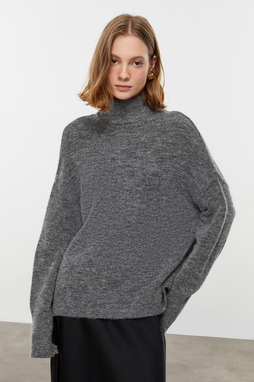  ALPAKA YÜN KARIŞIMLI SIRT DEKOLTELİ KAZAK