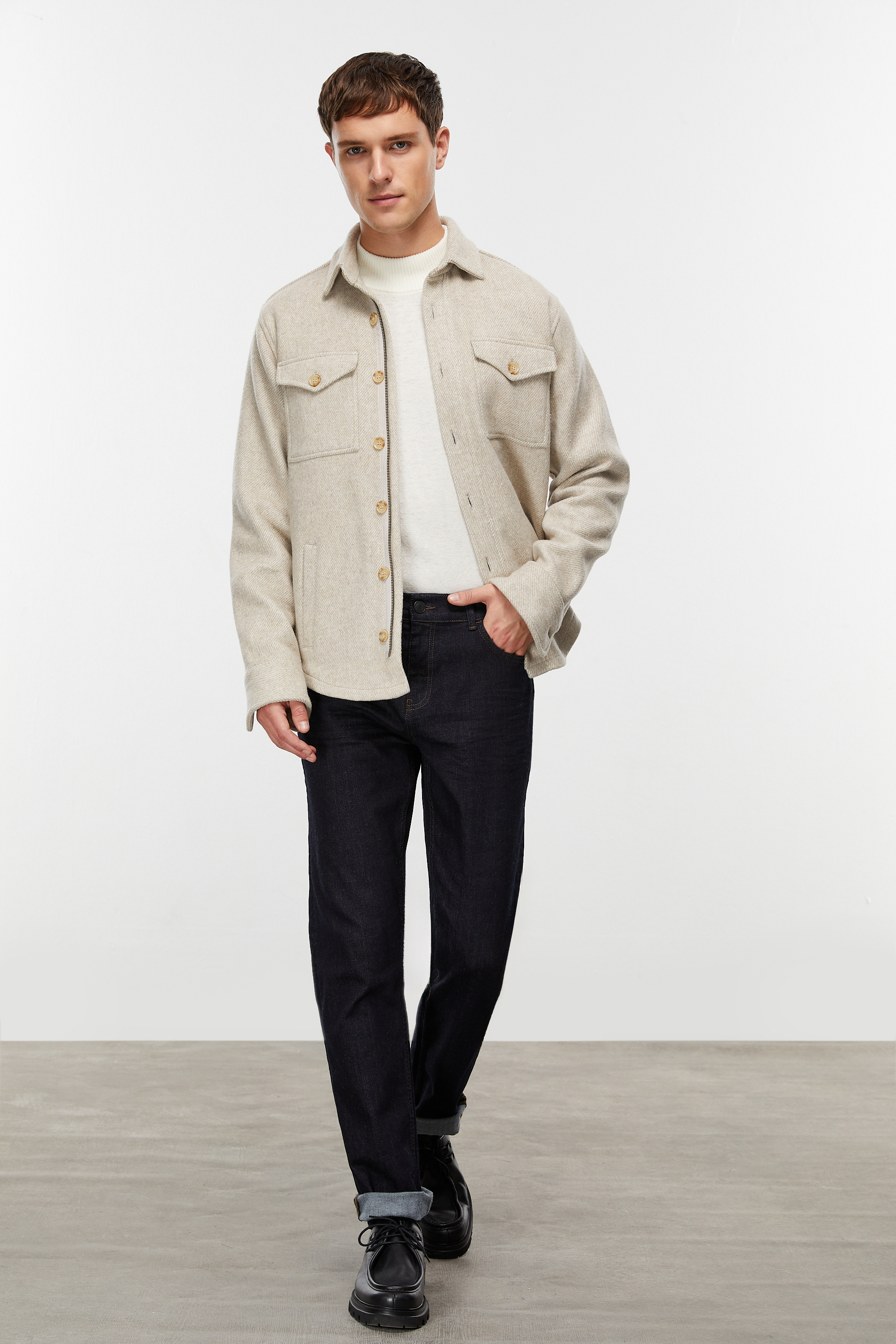 YÜN KARIŞIMLI CEKET GÖMLEK