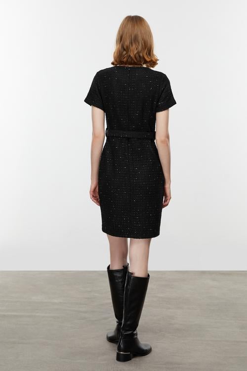  KEMERLİ MİNİ TÜVİT ELBİSE