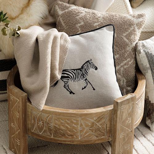  WILD ZEBRA KIRLENT GRİ 43X43