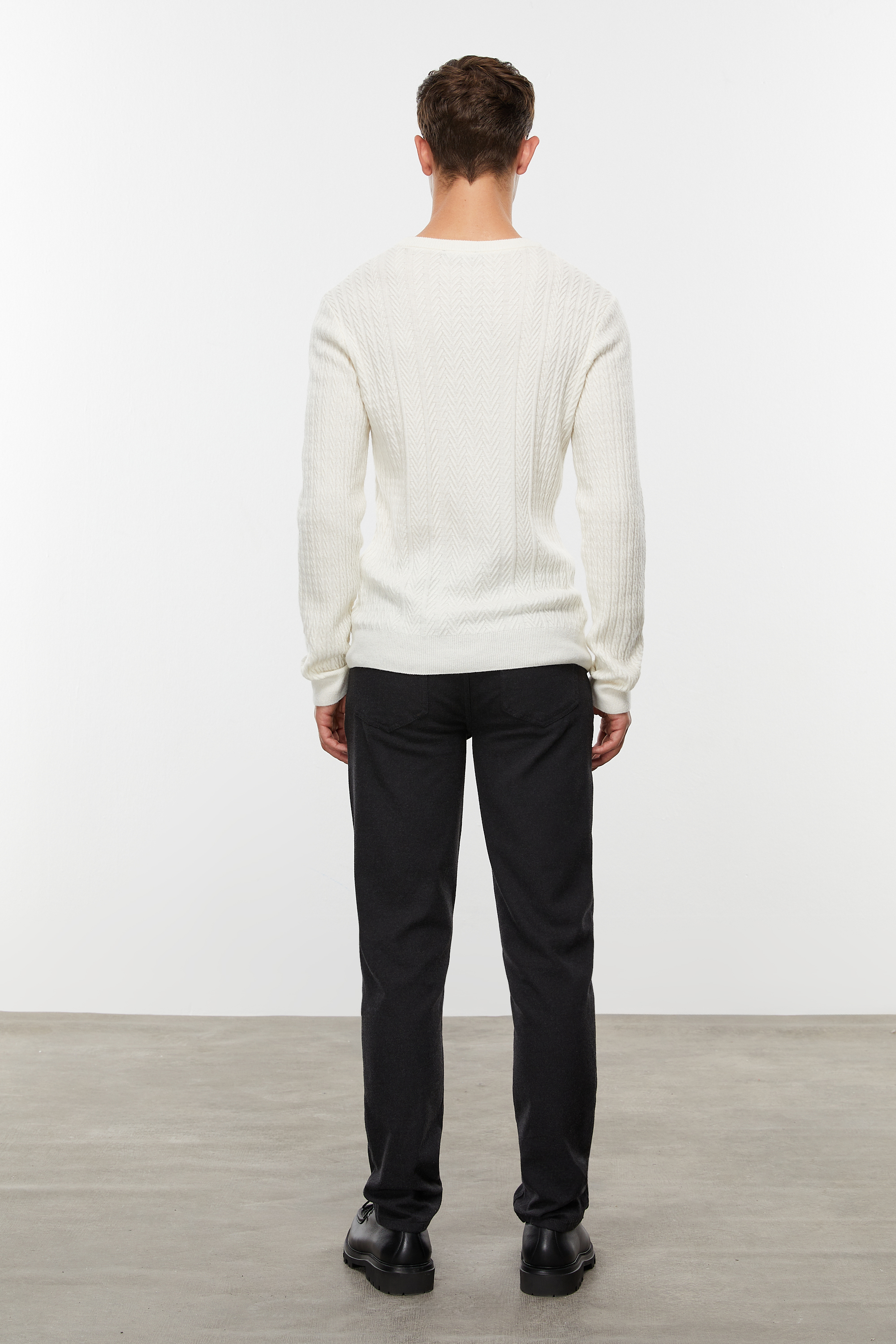 YÜN KARIŞIMLI ÖRGÜLÜ TRİKO KAZAK