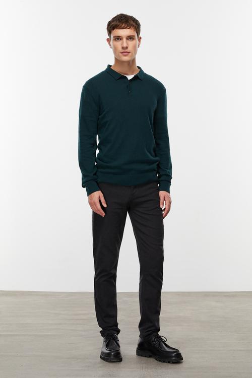  YÜN KARIŞIMLI POLO YAKA TRİKO KAZAK