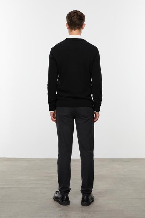  BİSİKLET YAKA YÜN KARIŞIMLI TRİKO KAZAK