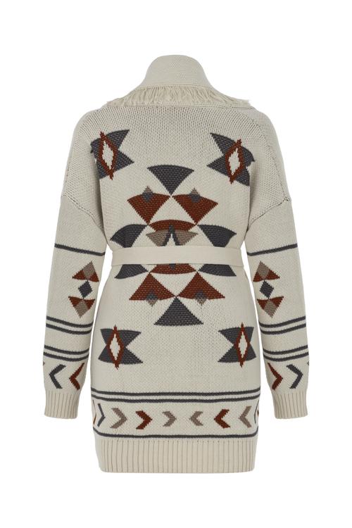  JAKARLI PÜSKÜL DETAYLI TRİKO HIRKA