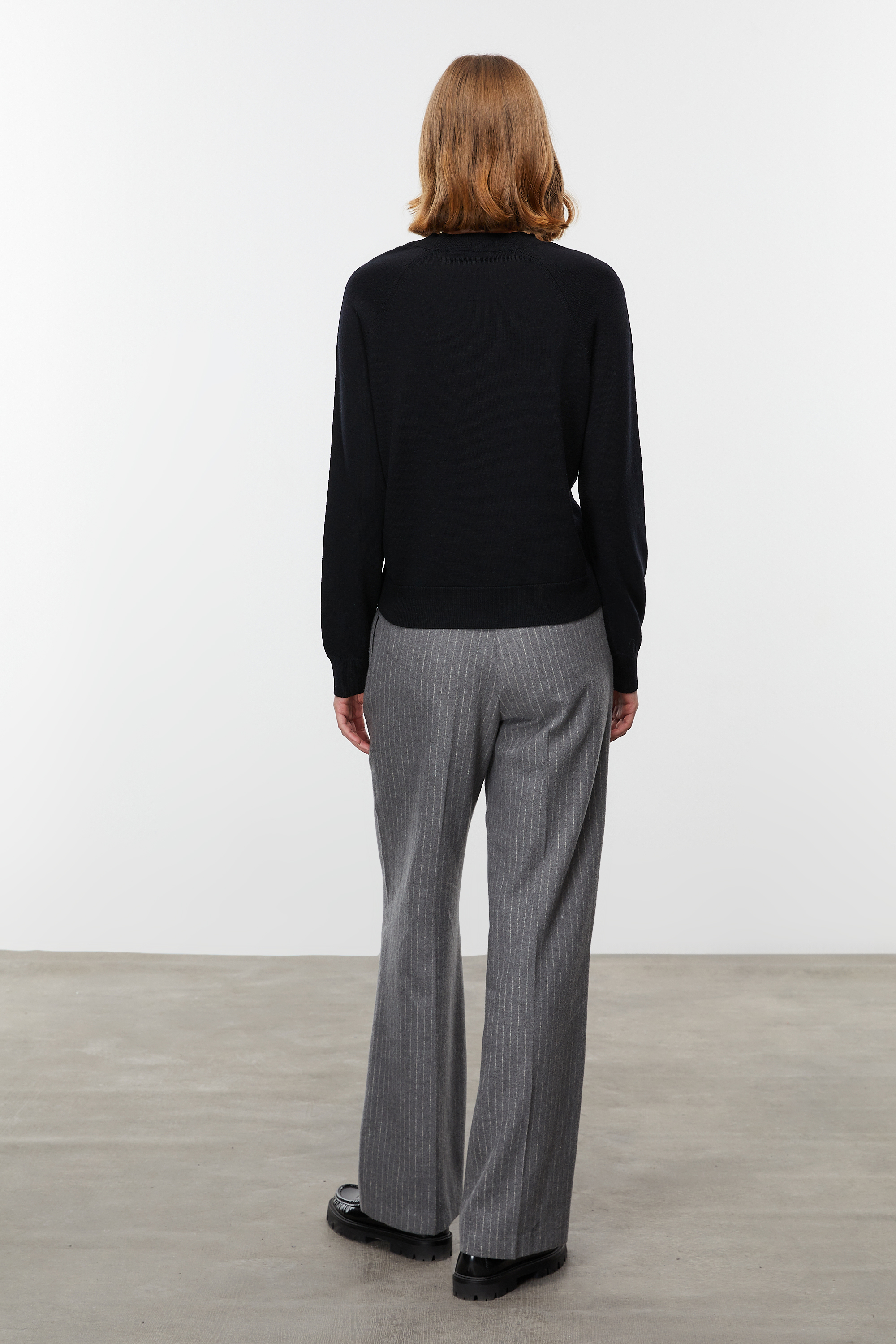 BİSİKLET YAKA MERİNO YÜN KAZAK