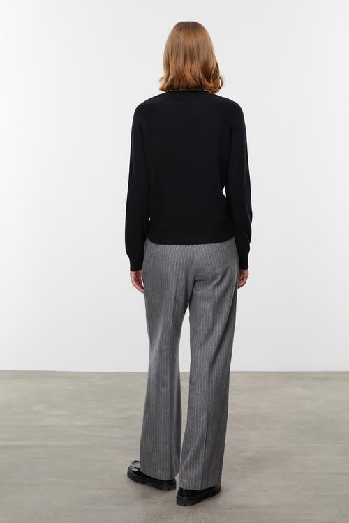  BİSİKLET YAKA MERİNO YÜN KAZAK