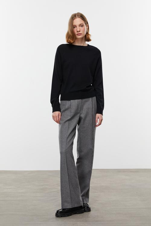  BİSİKLET YAKA MERİNO YÜN KAZAK