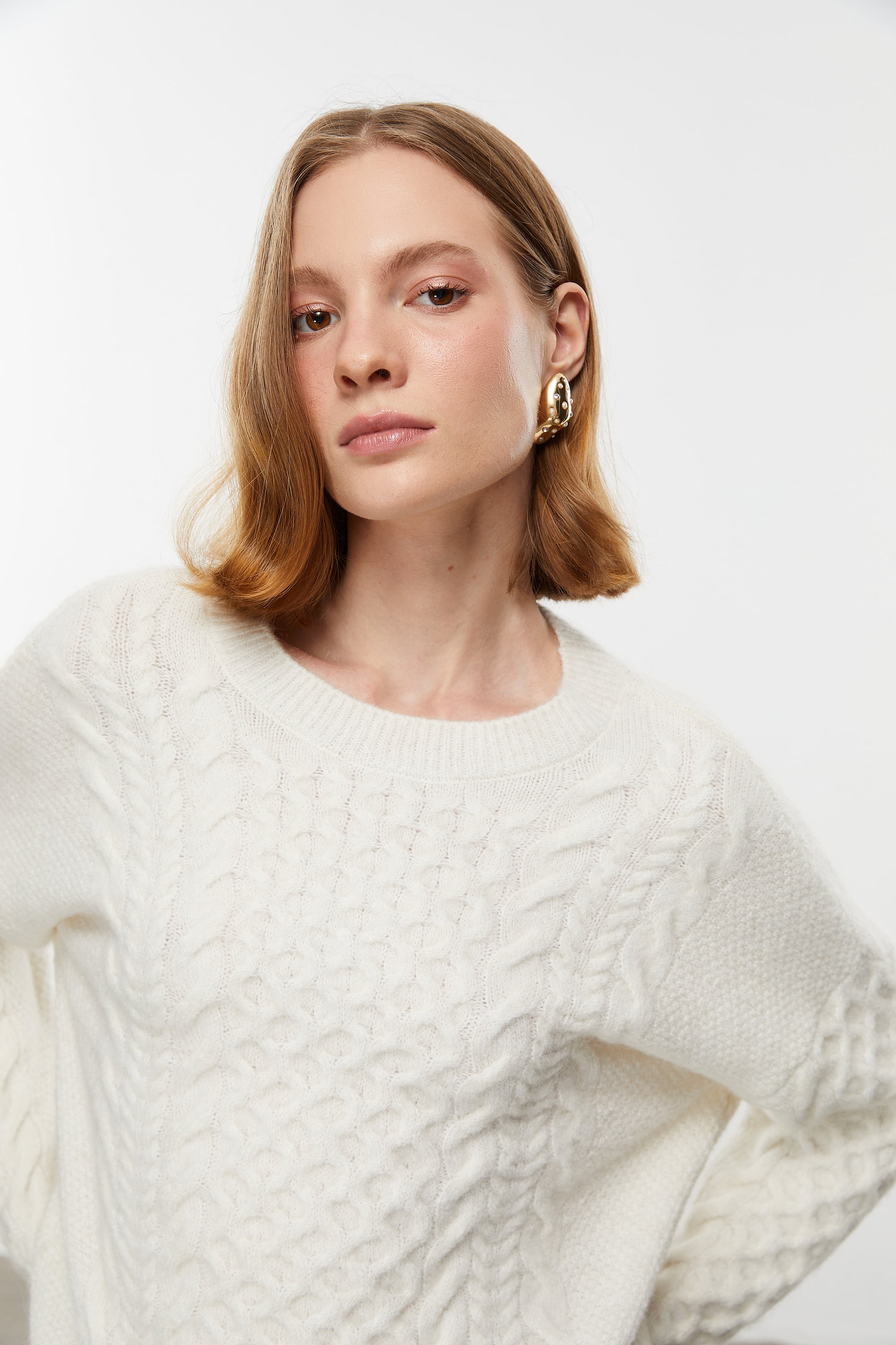 ALPAKA YÜN KARIŞIMLI BİSİKLET YAKA TRİKO KAZAK