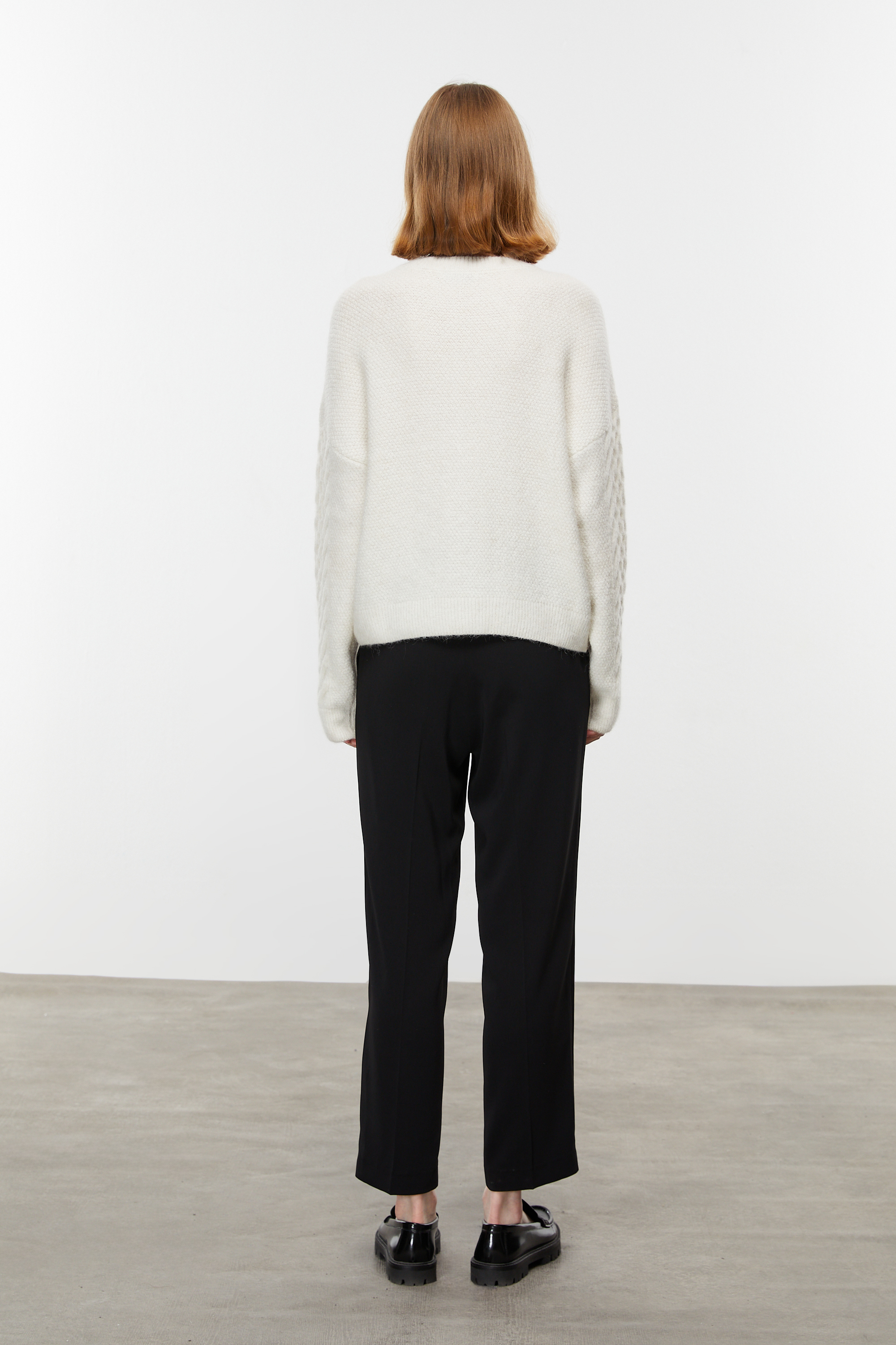 ALPAKA YÜN KARIŞIMLI BİSİKLET YAKA TRİKO KAZAK