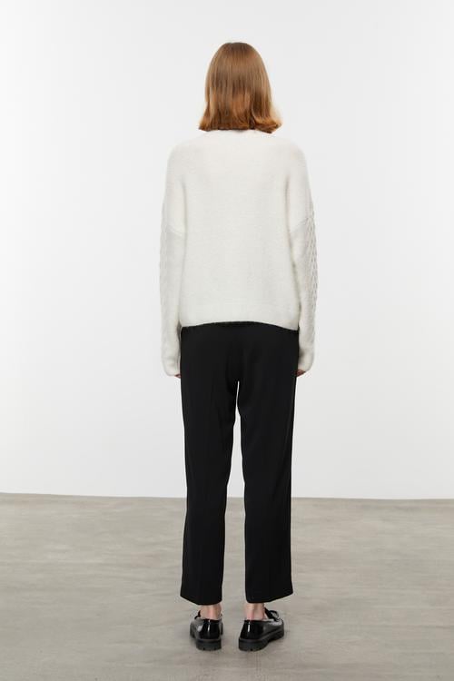  ALPAKA YÜN KARIŞIMLI BİSİKLET YAKA TRİKO KAZAK