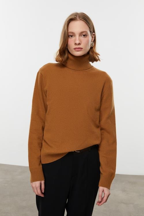  YÜN KARIŞIMLI BALIKÇI YAKA TRİKO KAZAK