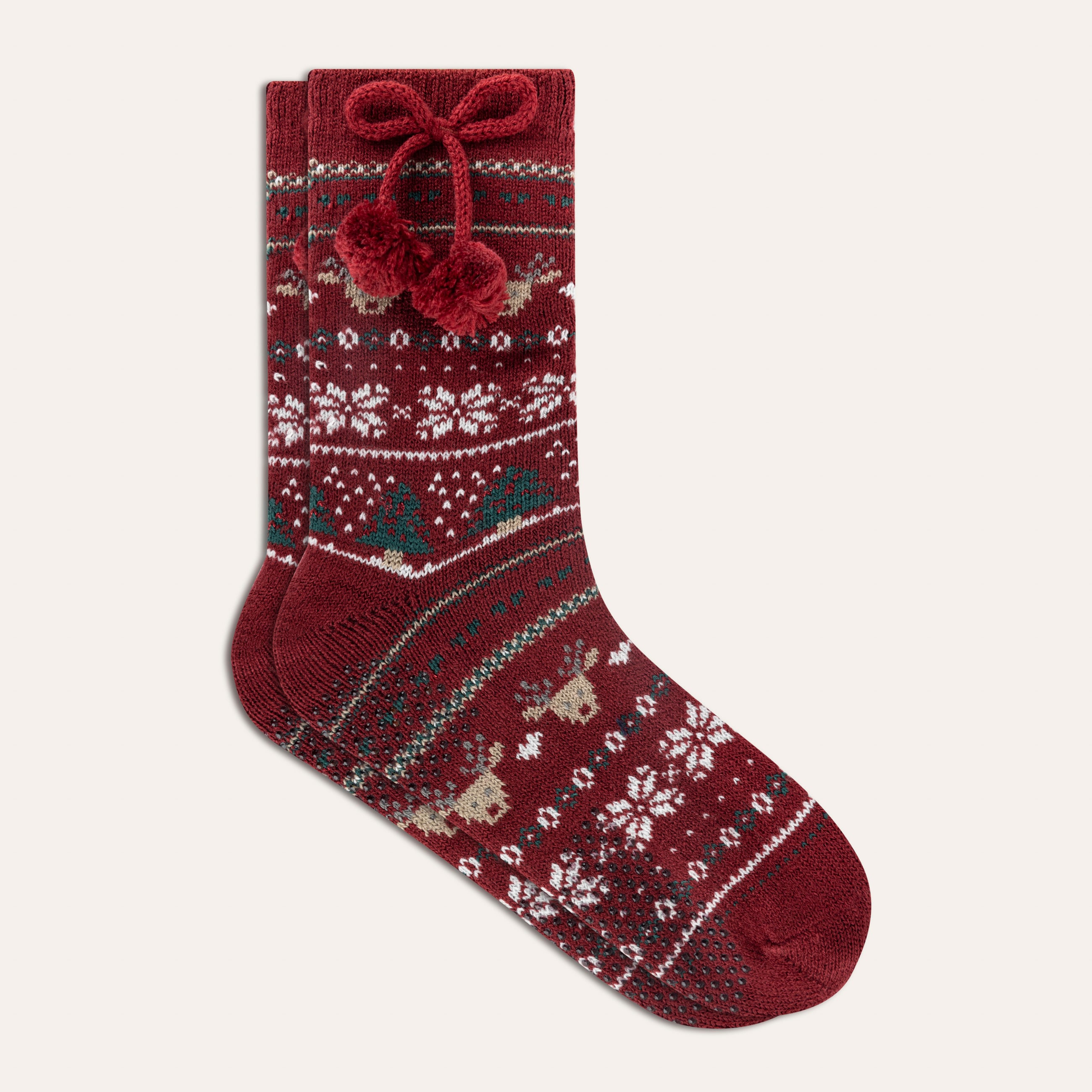 PONPON DETAYLI KAYDIRMAZ TABAN SOKET ÇORAP