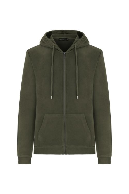  KAPÜŞONLU FERMUARLI SWEATSHIRT