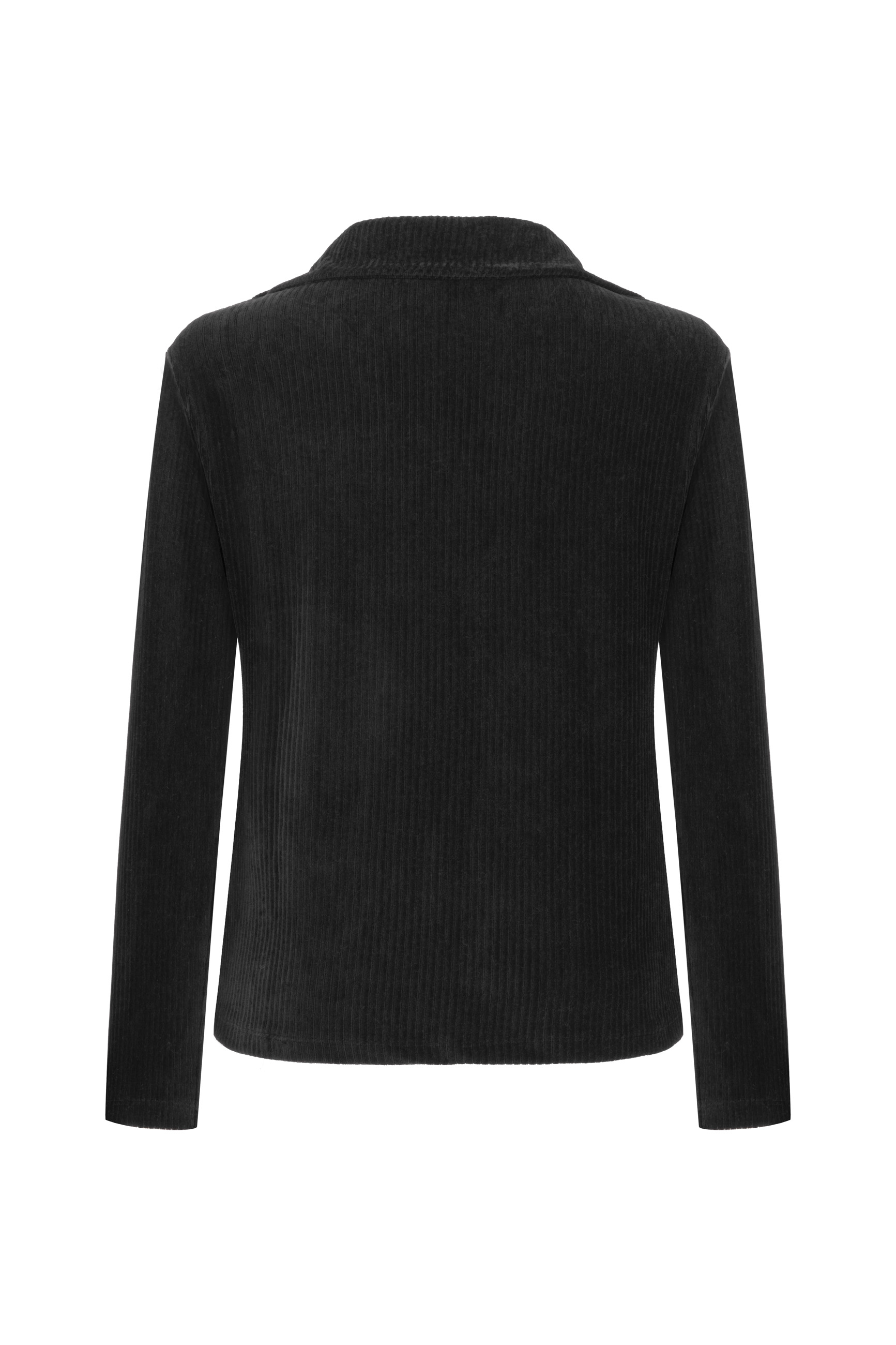 KADİFE DOKULU POLO YAKA SWEATSHIRT