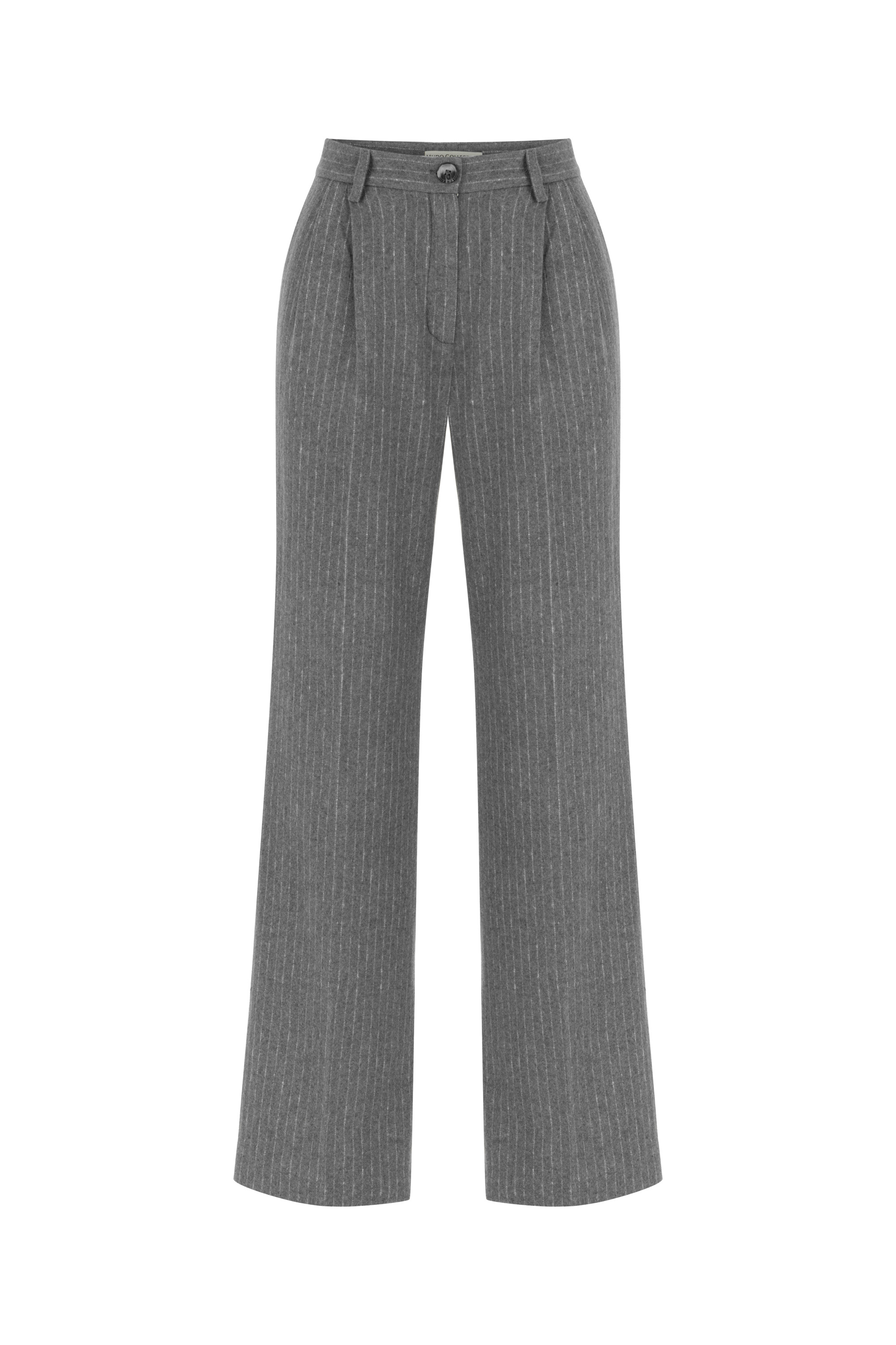 ÇİZGİLİ WIDE LEG KLASİK PANTOLON