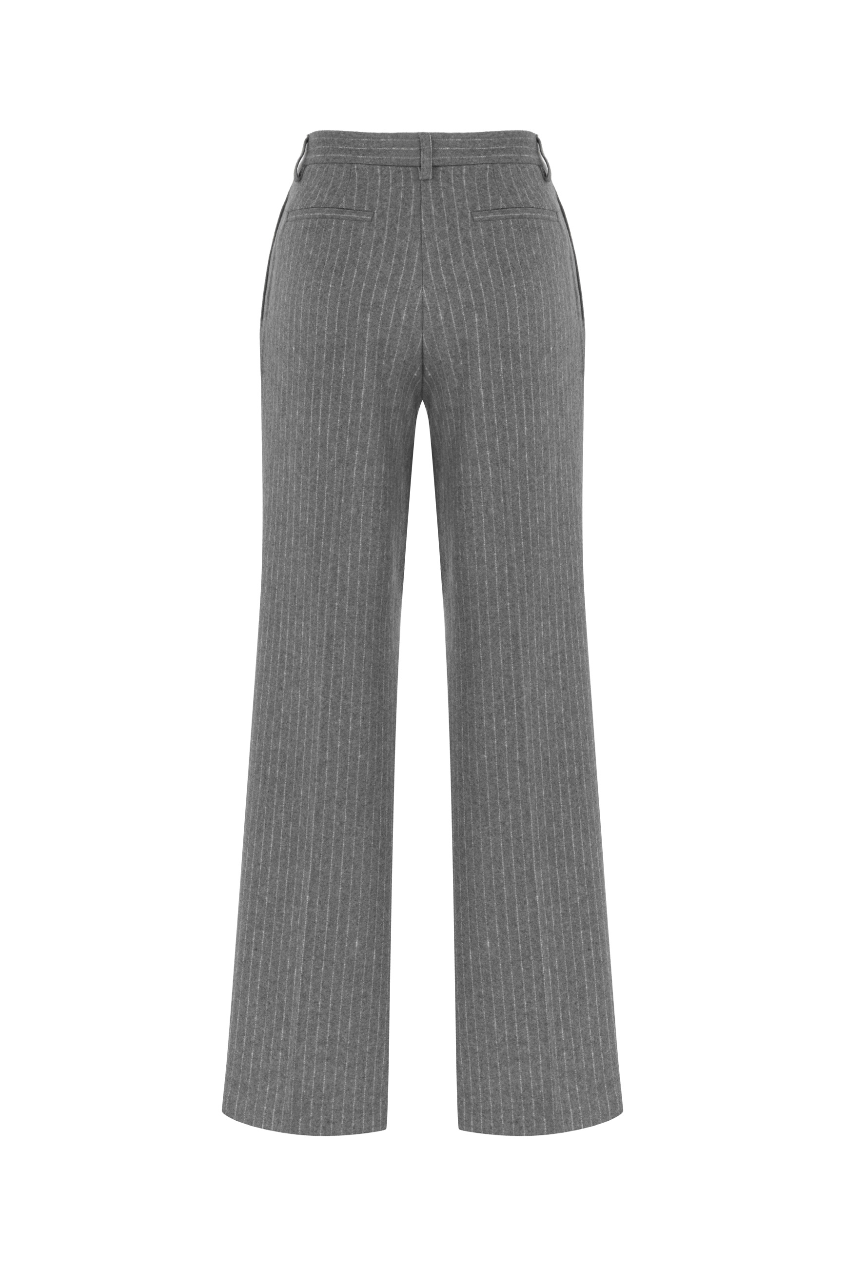 ÇİZGİLİ WIDE LEG KLASİK PANTOLON