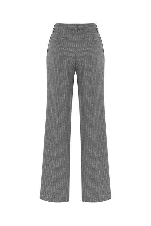  ÇİZGİLİ WIDE LEG KLASİK PANTOLON